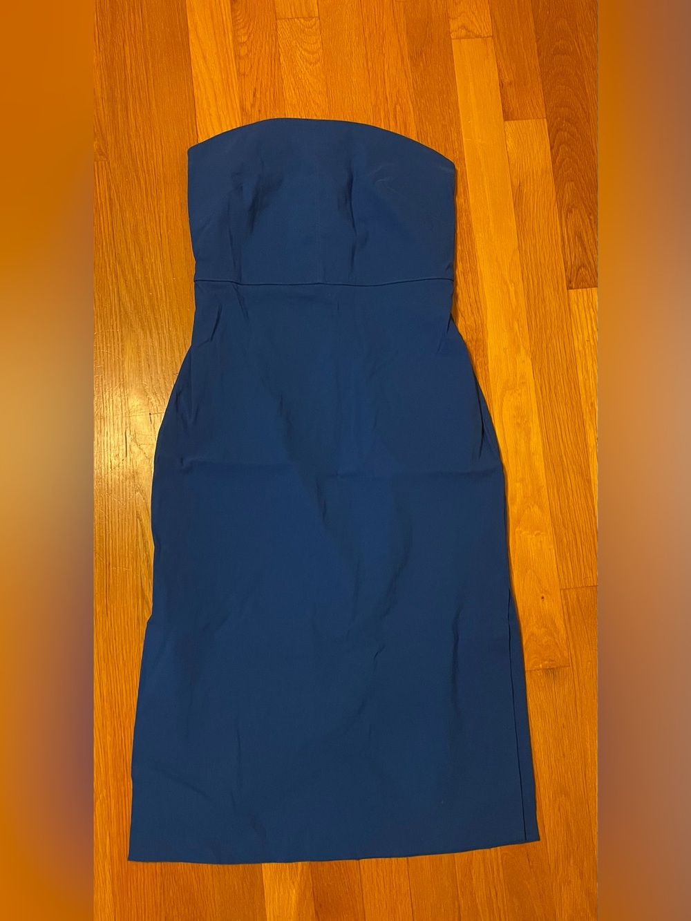 Express Royal Blue Strapless Midi Cocktail Dress Size 3/4